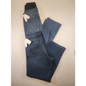 Time and Tru Maternity Straight Leg Crop Jeans M 8-10 Bundle 2 Pair Support NWT
